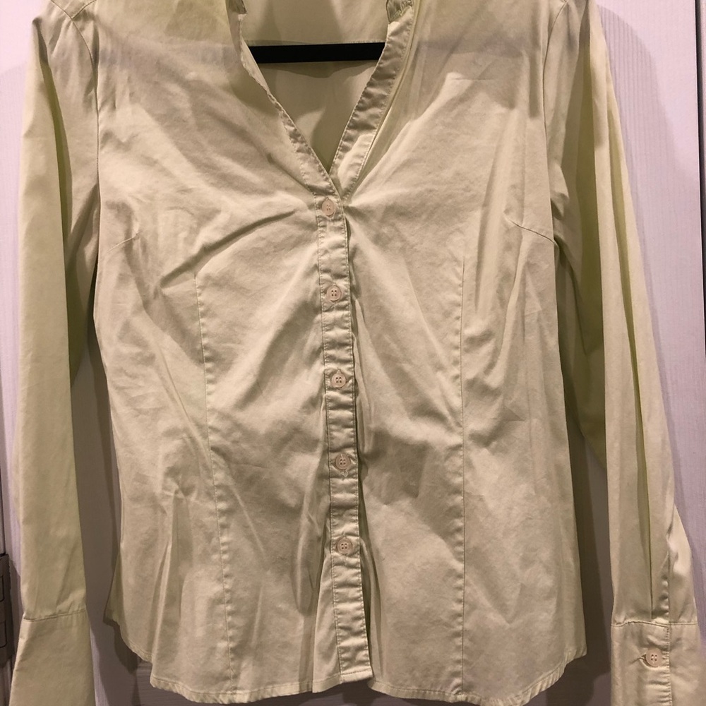 H&M Soft Lime Button-Down Shirt